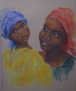 Voir le détail de cette oeuvre: jeune mère africaine