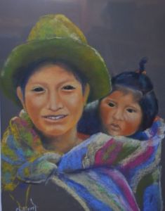 Voir le détail de cette oeuvre: jeune mère peruvienne